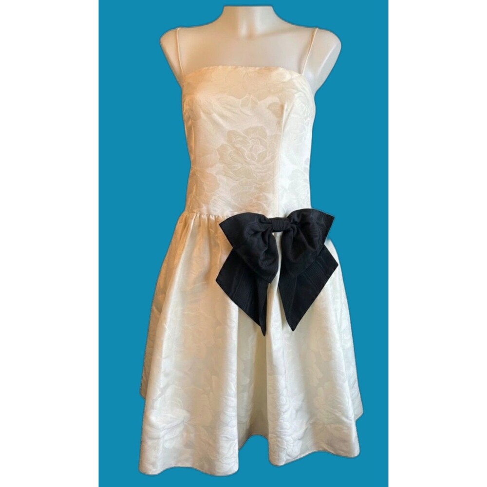 Vintage Atelier Tracy & Michael Ivory/Cream/Off White Floral Tea Dress Size 10